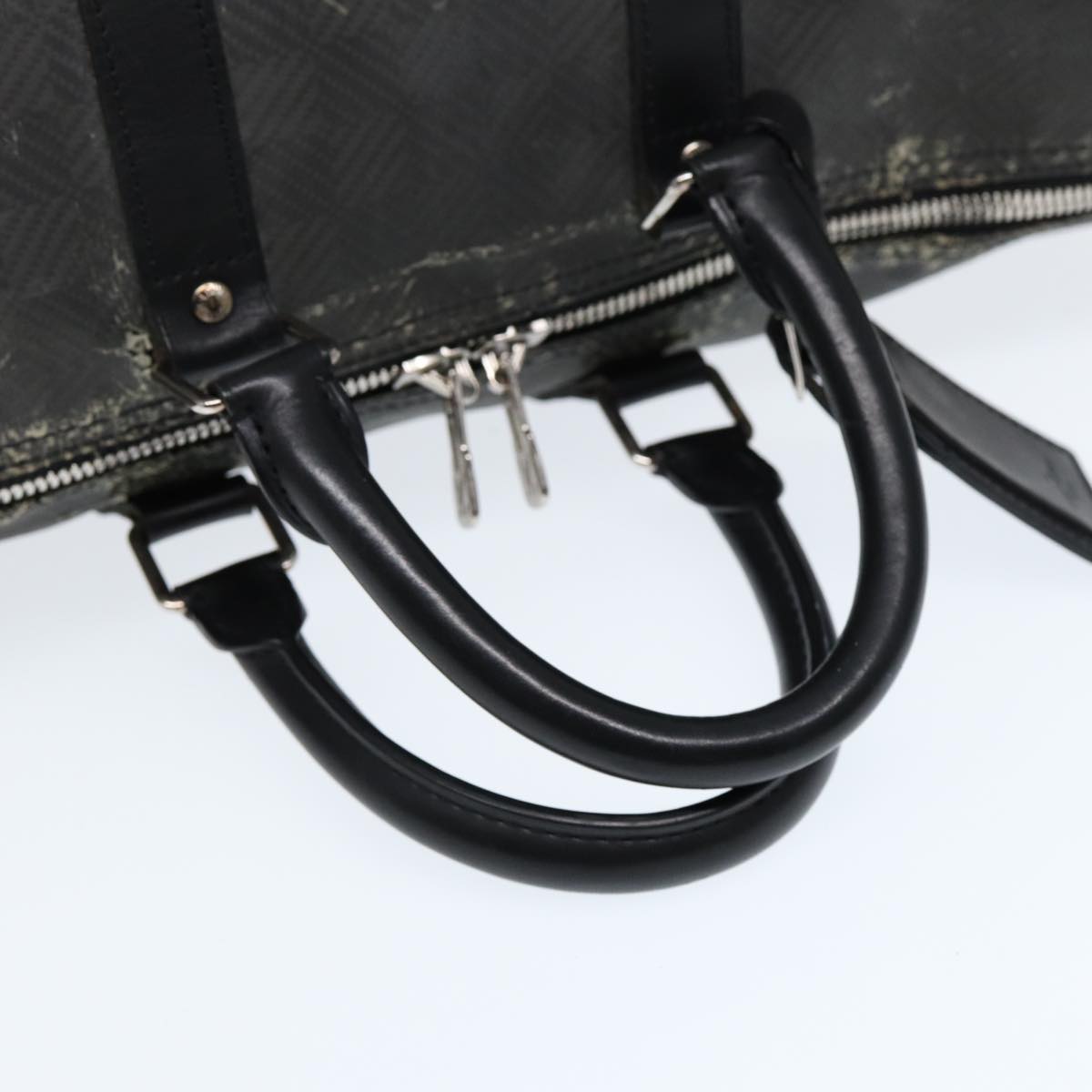 LOUIS VUITTON Damier Carbon Keepall 45 Boston Bag Black N41415 LV 88545