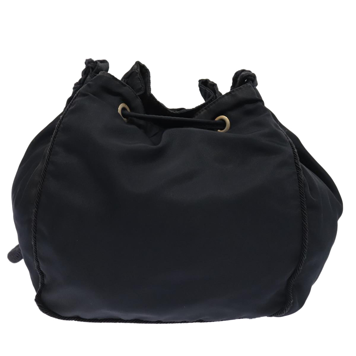 Luxury Prada Shoulder Bag Nylon Navy Gold  88551