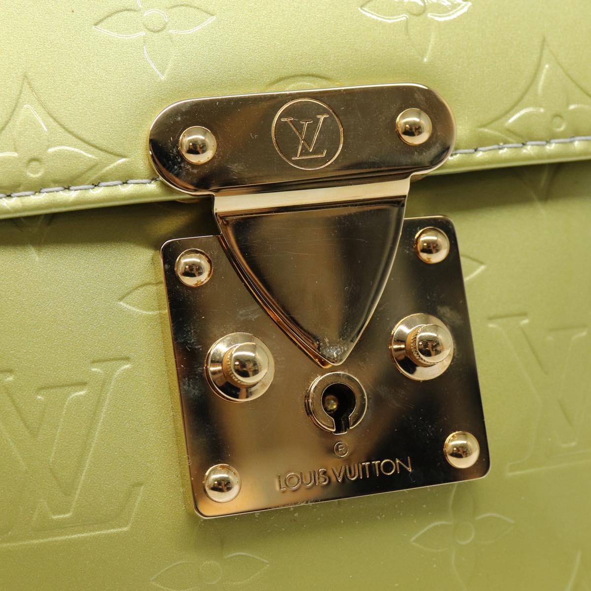 LOUIS VUITTON Monogram Vernis Spring Street Hand Bag Gris M91029 LV 88558