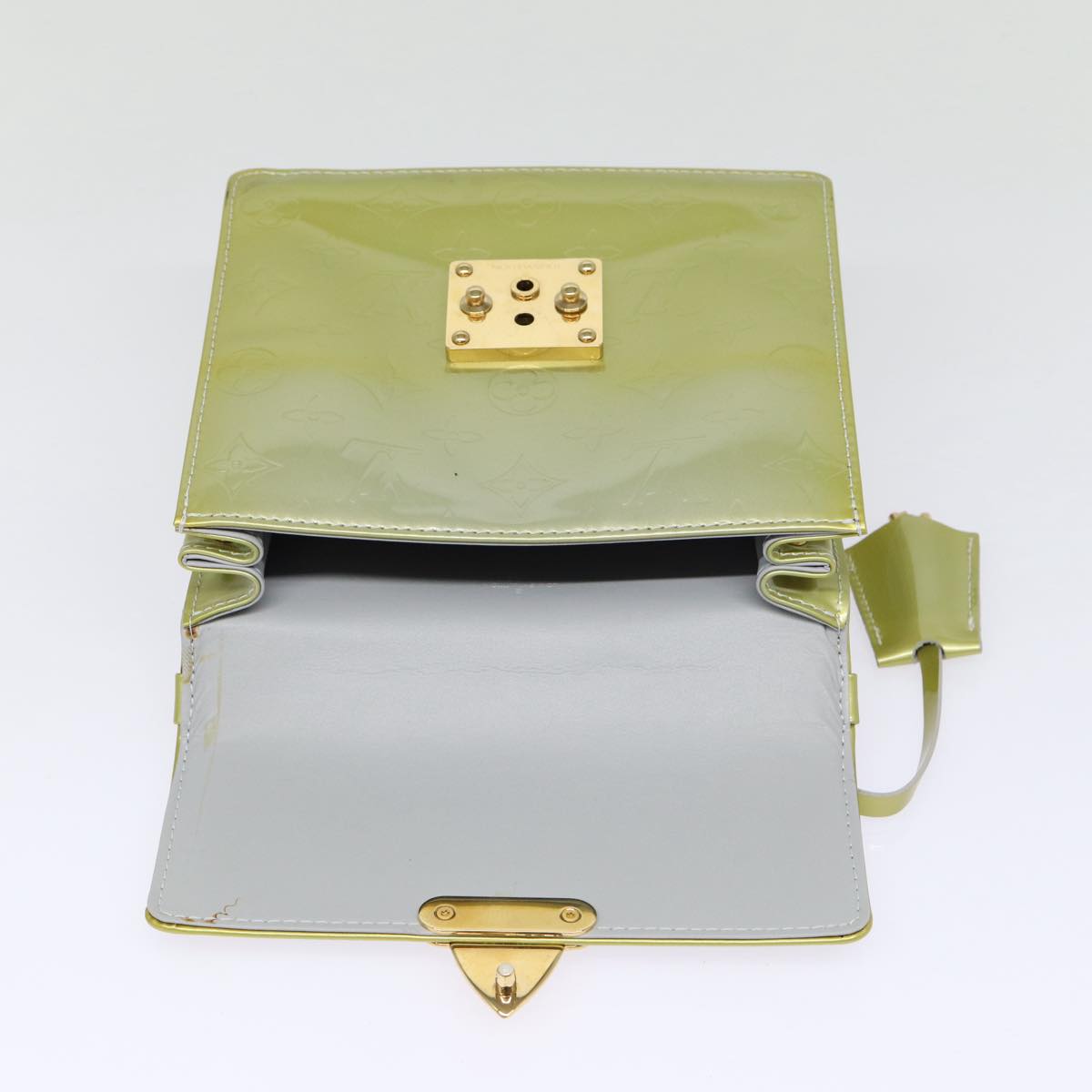 LOUIS VUITTON Monogram Vernis Spring Street Hand Bag Gris M91029 LV 88558