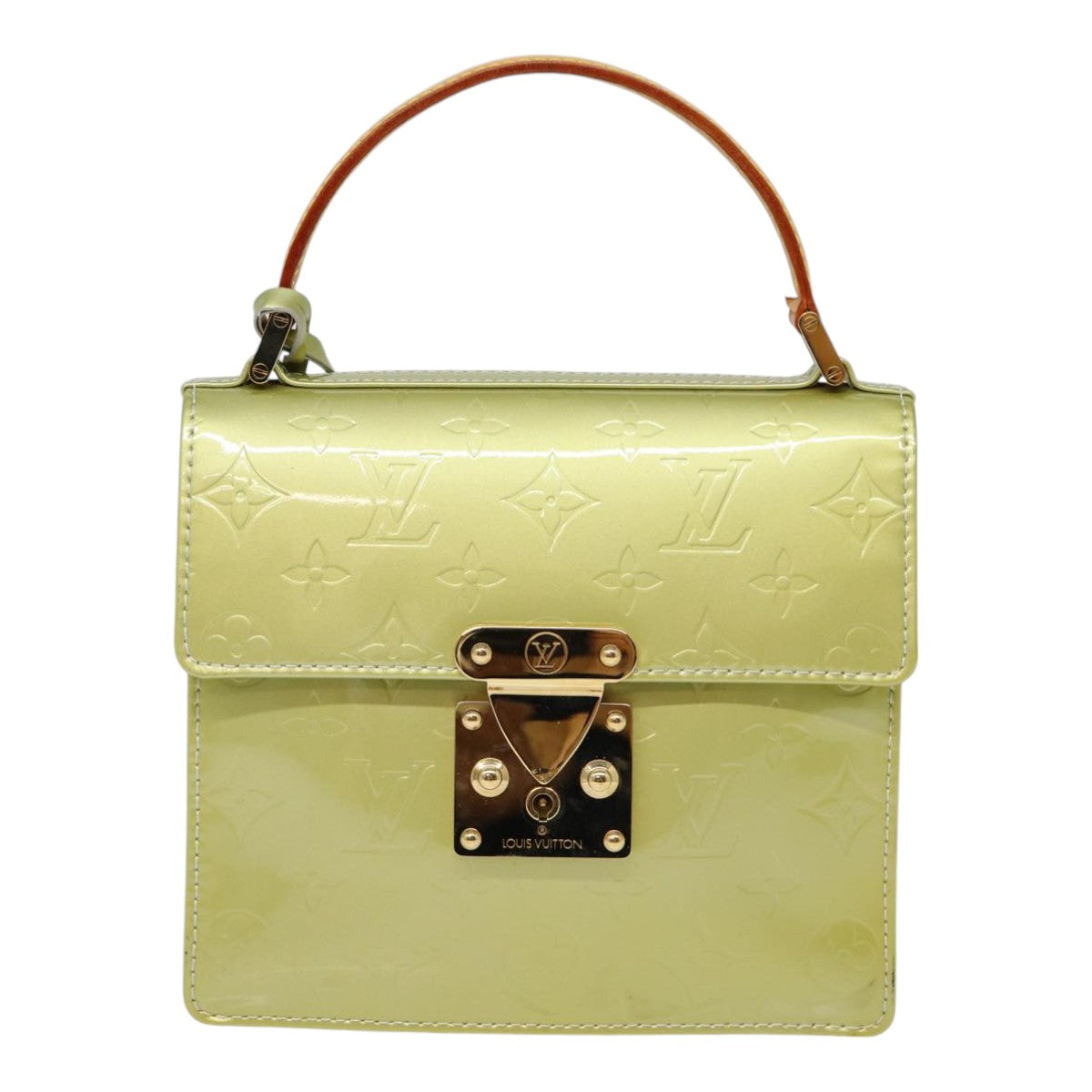 LOUIS VUITTON Monogram Vernis Spring Street Hand Bag Gris M91029 LV 88558