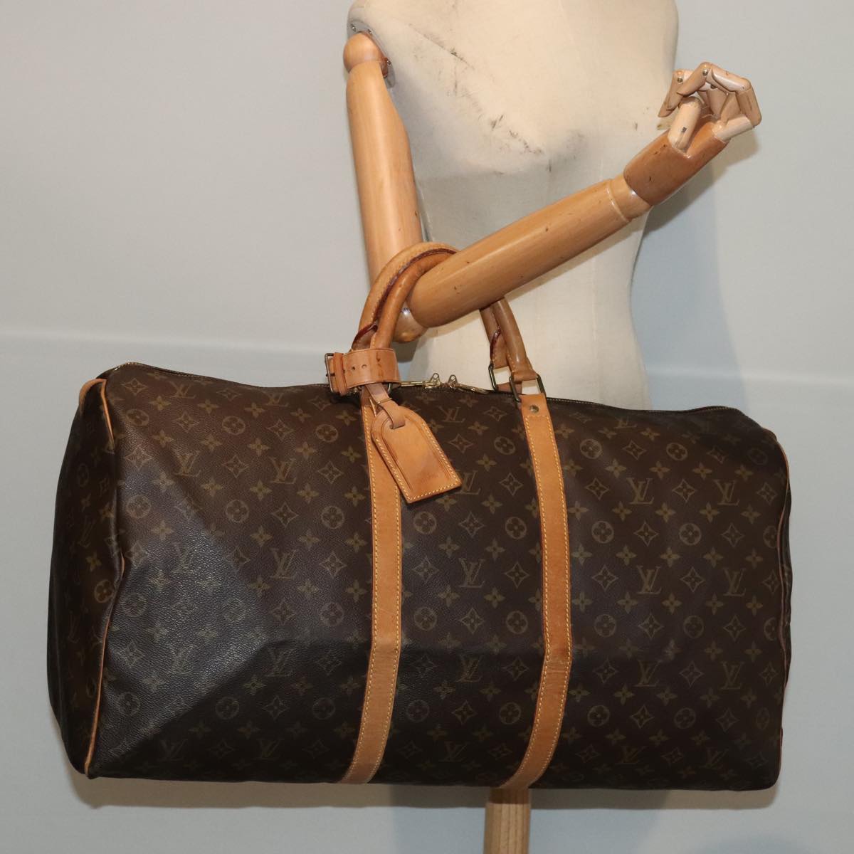 LOUIS VUITTON Monogram Keepall 60 Boston Bag M41422 LV 88579