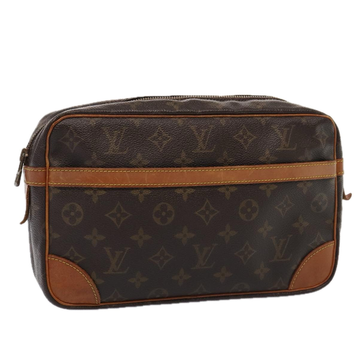 LOUIS VUITTON Monogram Compiegne 28 Clutch Bag M51845 LV 88593