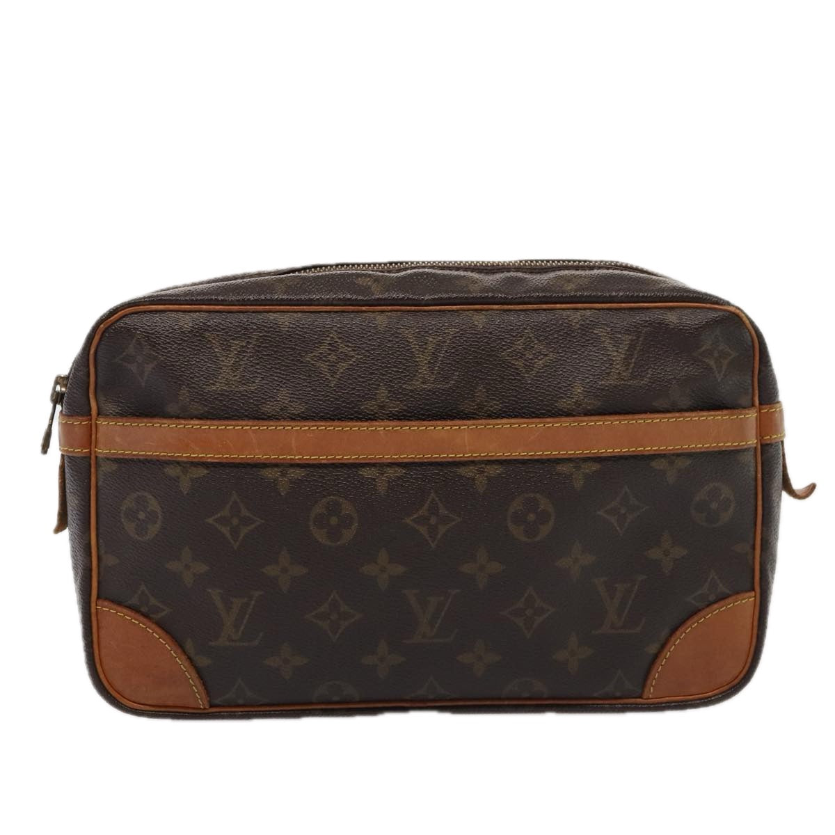 LOUIS VUITTON Monogram Compiegne 28 Clutch Bag M51845 LV 88593