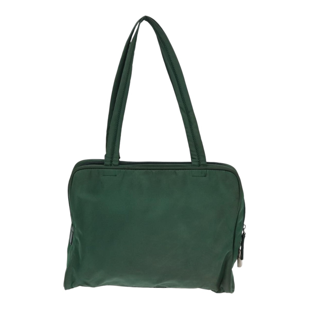 Luxury Prada Tote Bag Nylon Khaki Silver  88613