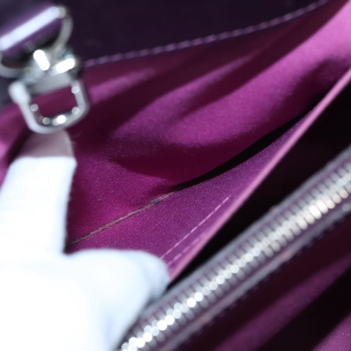 LOUIS VUITTON Epi Passy PM Hand Bag Purple Cassis M5926K LV 88620