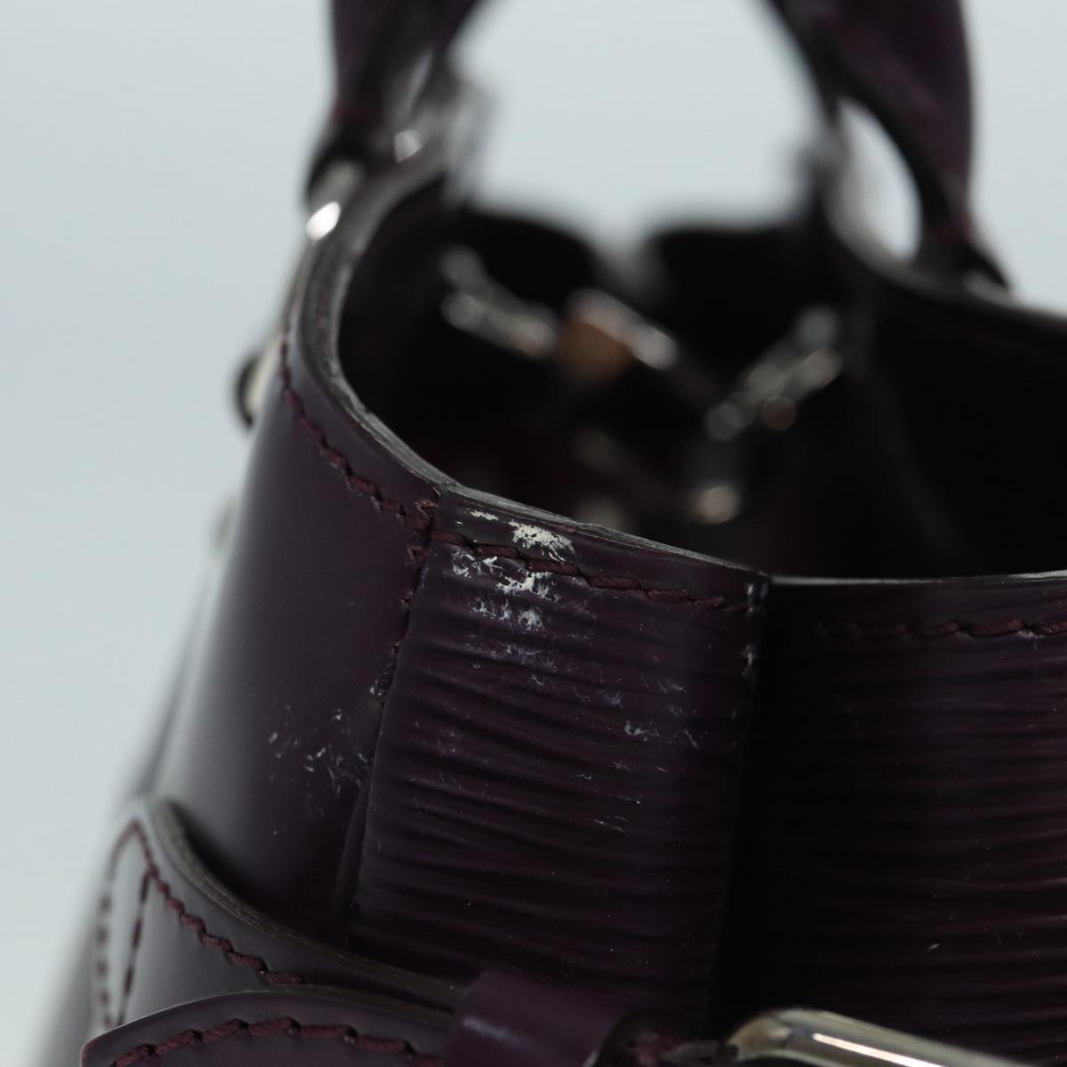 LOUIS VUITTON Epi Passy PM Hand Bag Purple Cassis M5926K LV 88620