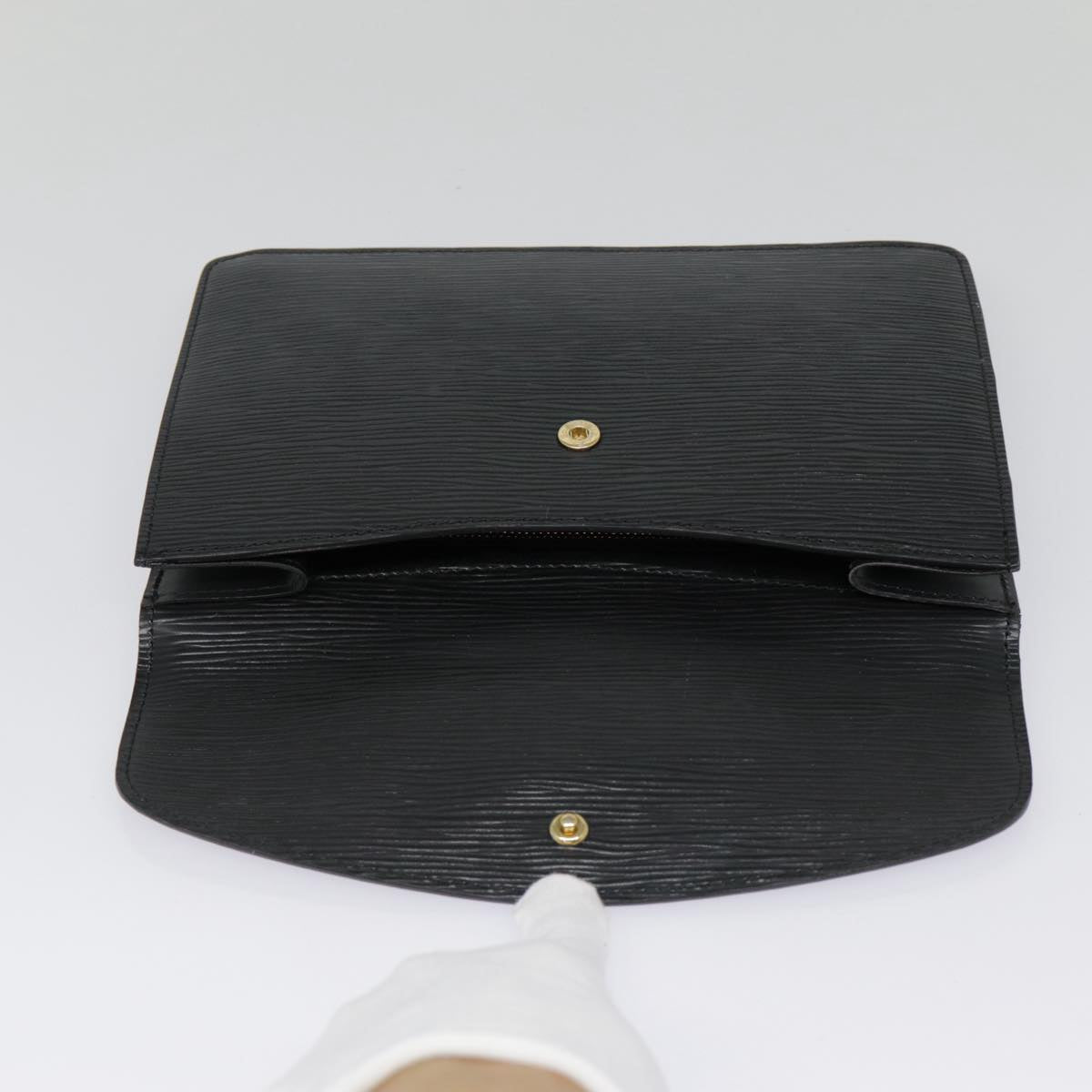 LOUIS VUITTON Epi Montaigne 23 Clutch Bag Black M52662 LV 88630
