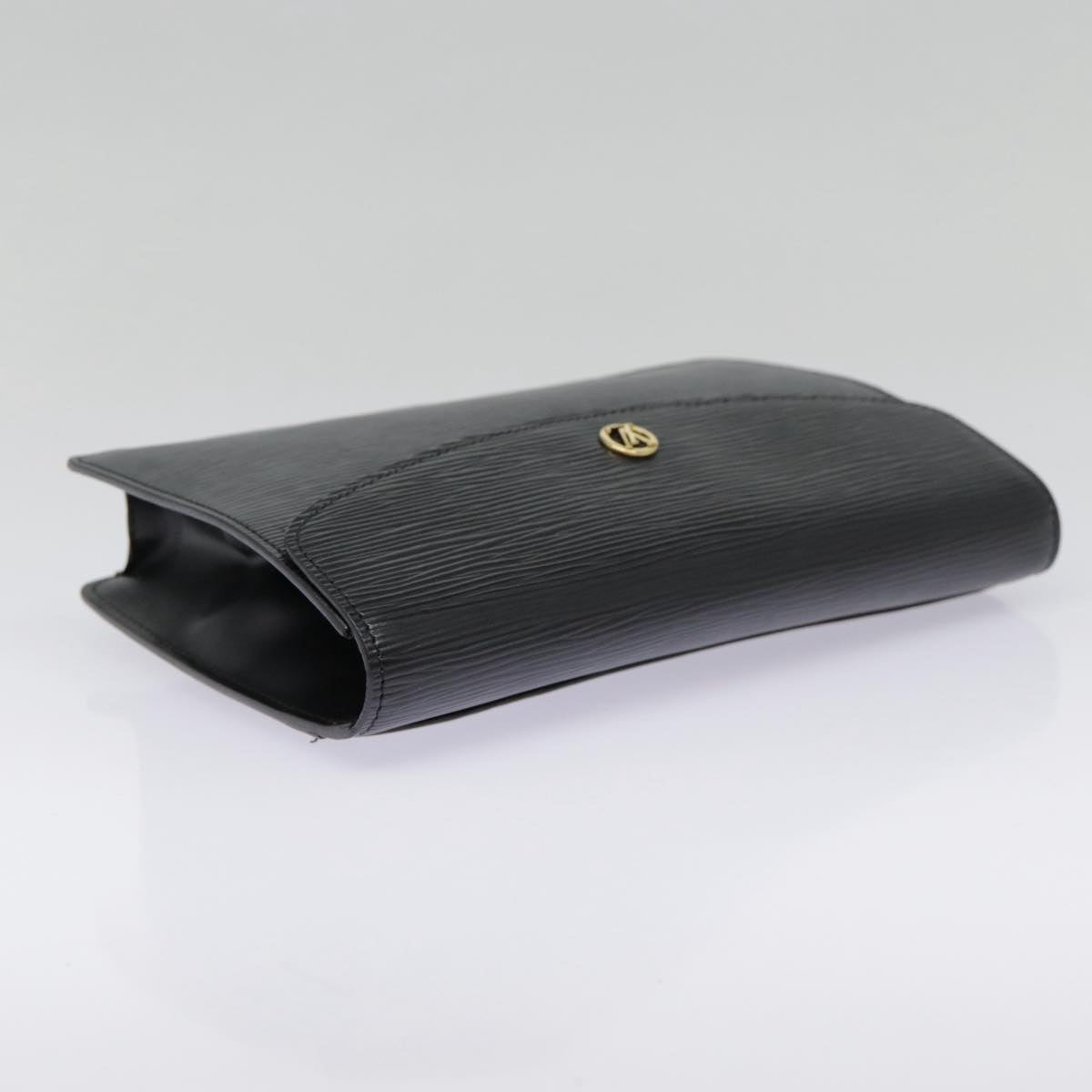 LOUIS VUITTON Epi Montaigne 23 Clutch Bag Black M52662 LV 88630