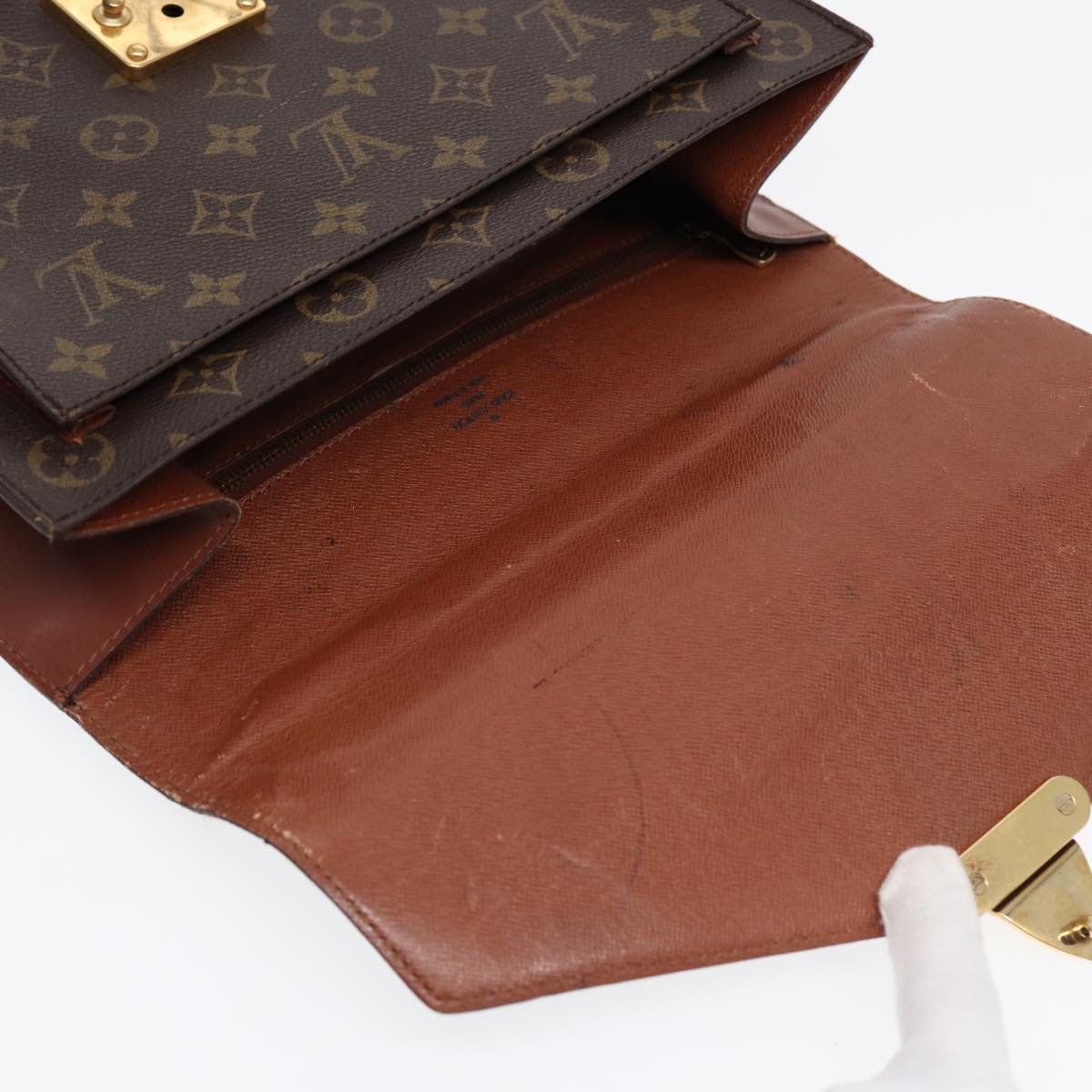 LOUIS VUITTON Monogram Monceau 28 Hand Bag 2way M51185 LV 88632