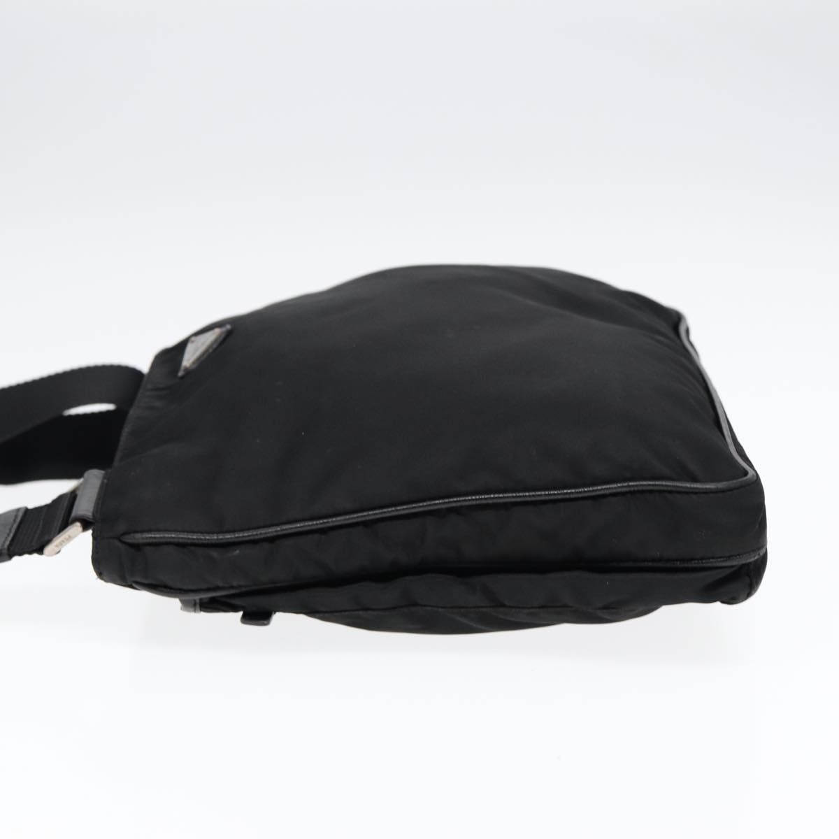 Luxury Prada Shoulder Bag Nylon Black Silver  88653