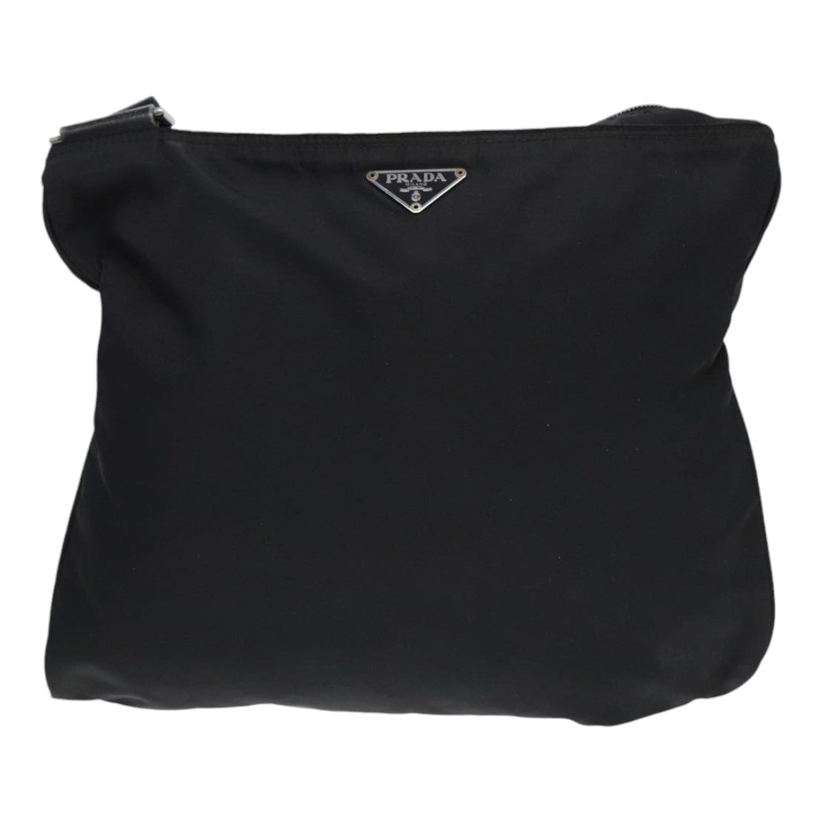 Luxury Prada Shoulder Bag Nylon Black Silver  88678