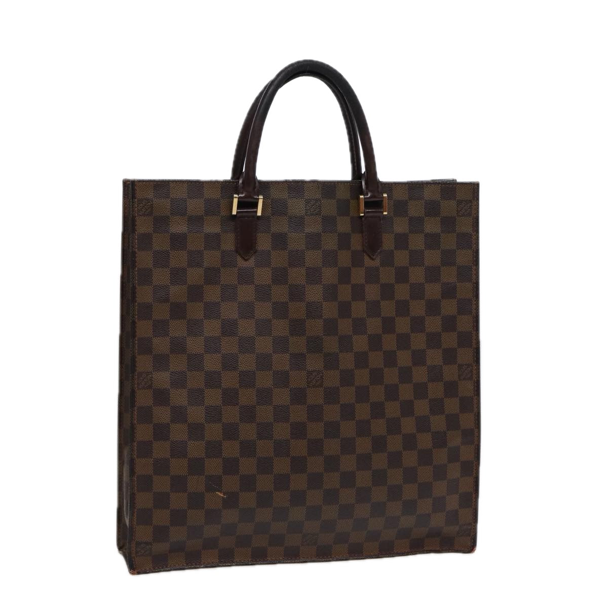LOUIS VUITTON Damier Ebene Sac Plat Hand Bag N51140 LV 88692