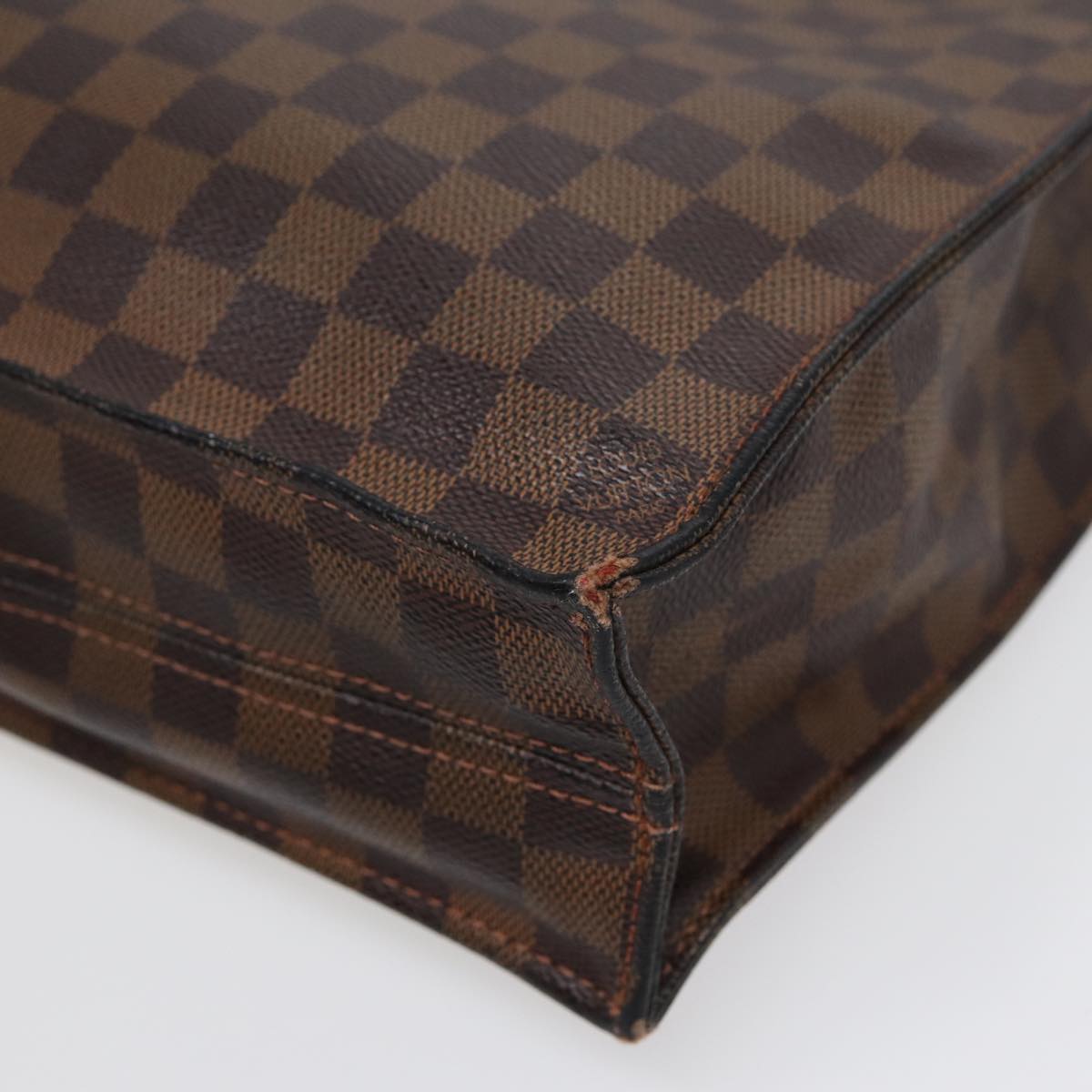 LOUIS VUITTON Damier Ebene Sac Plat Hand Bag N51140 LV 88692