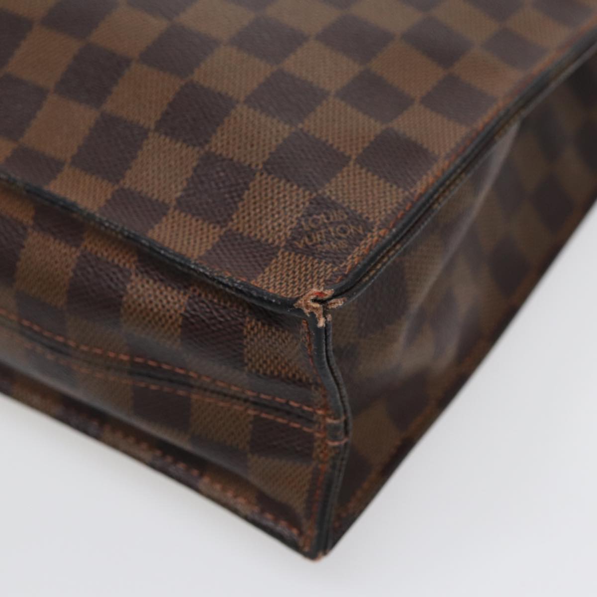 LOUIS VUITTON Damier Ebene Sac Plat Hand Bag N51140 LV 88692