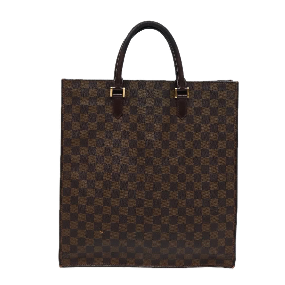 LOUIS VUITTON Damier Ebene Sac Plat Hand Bag N51140 LV 88692
