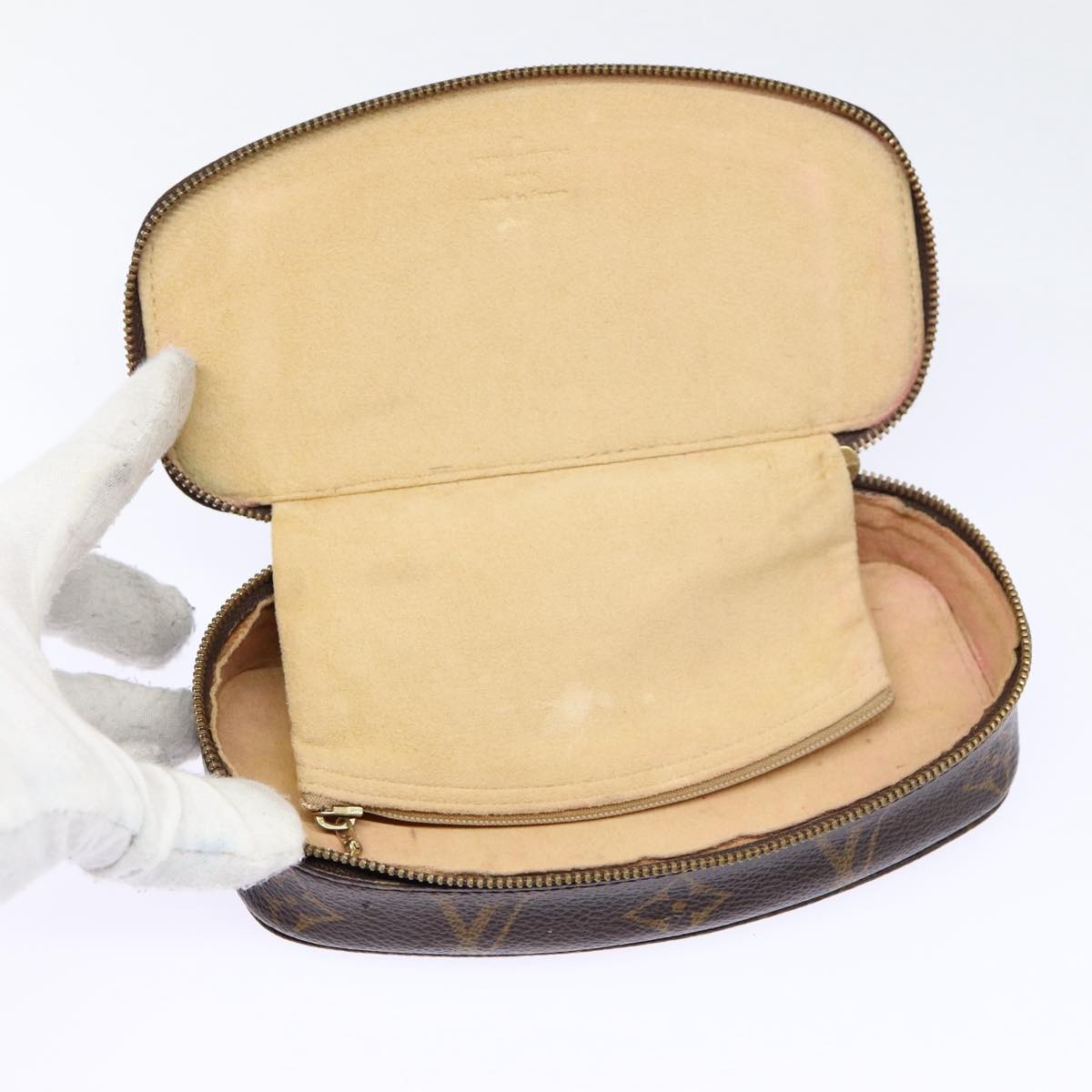 LOUIS VUITTON Monogram Poche Monte Carlo Jewelry Box M47352 LV 88709