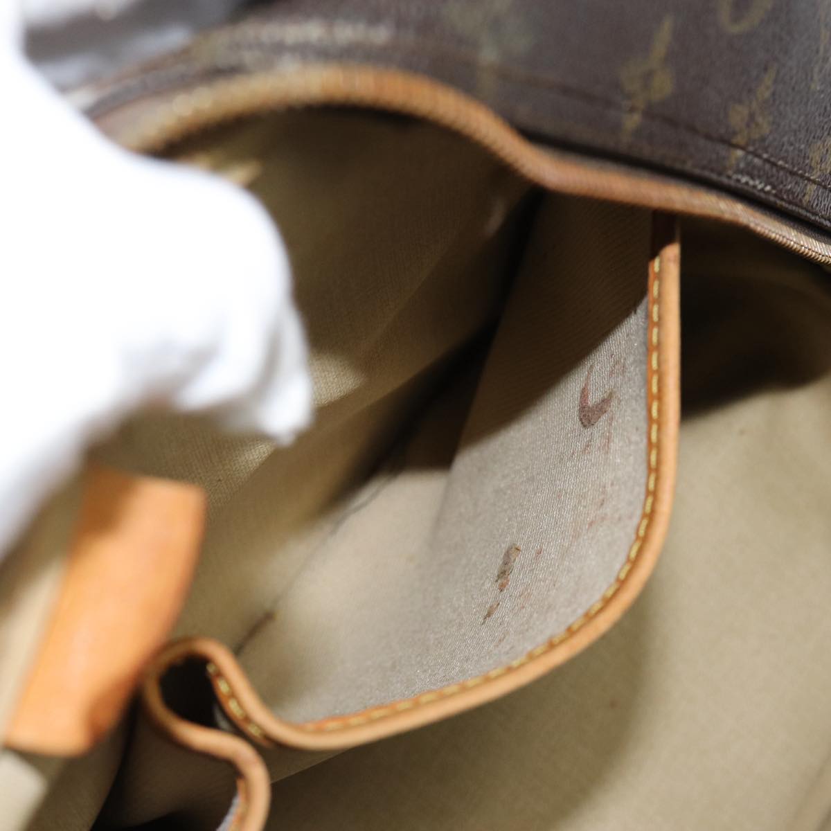 LOUIS VUITTON Monogram Deauville Hand Bag M47270 LV 88713