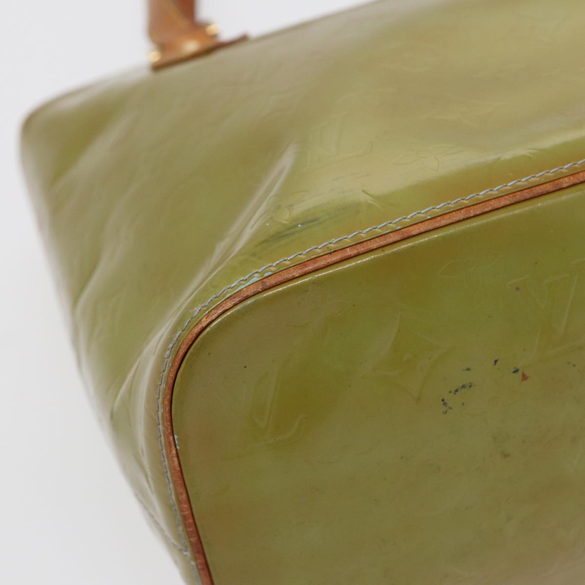 LOUIS VUITTON Monogram Vernis Houston Hand Bag Baby Blue M91005 LV 88725