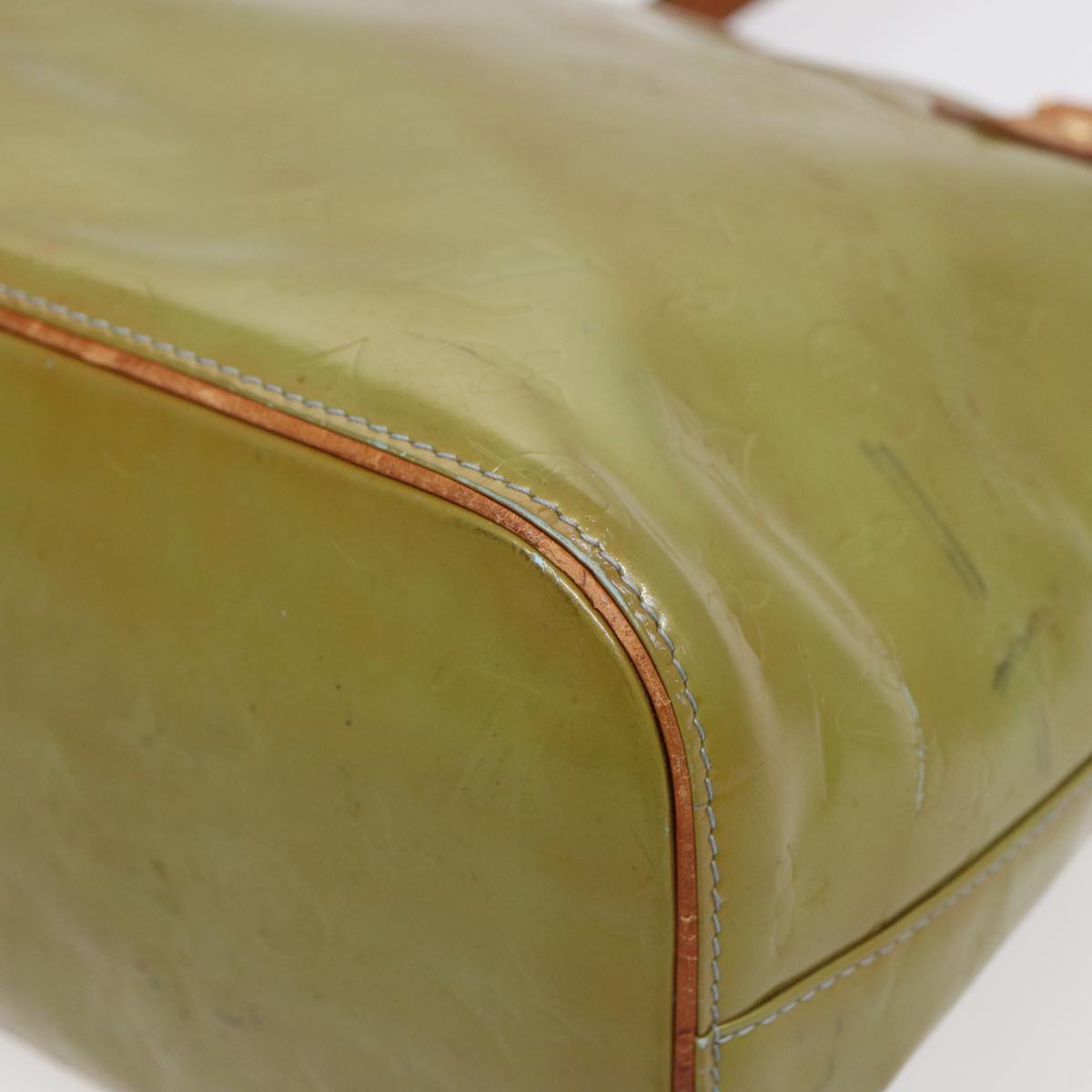 LOUIS VUITTON Monogram Vernis Houston Hand Bag Baby Blue M91005 LV 88725