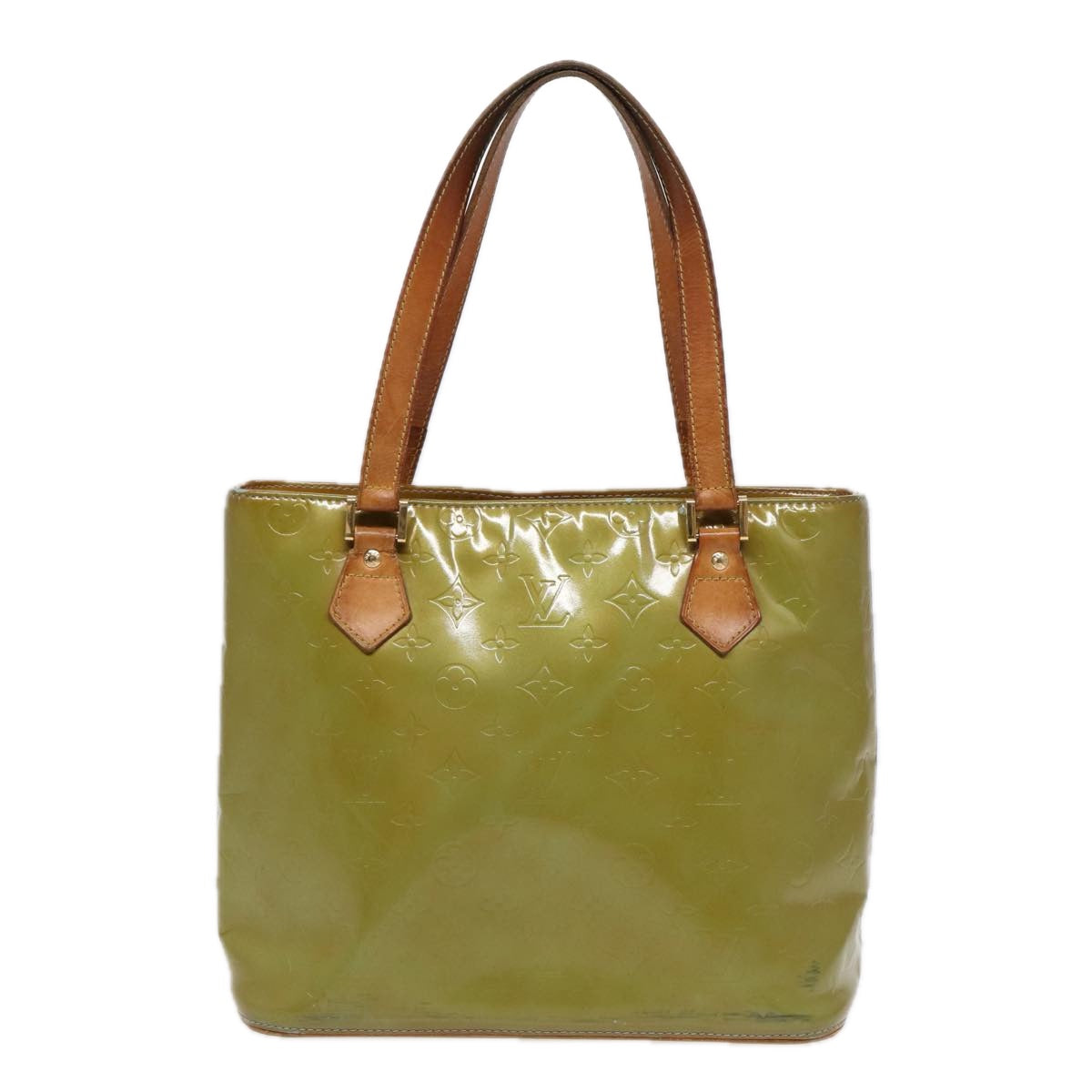 LOUIS VUITTON Monogram Vernis Houston Hand Bag Baby Blue M91005 LV 88725