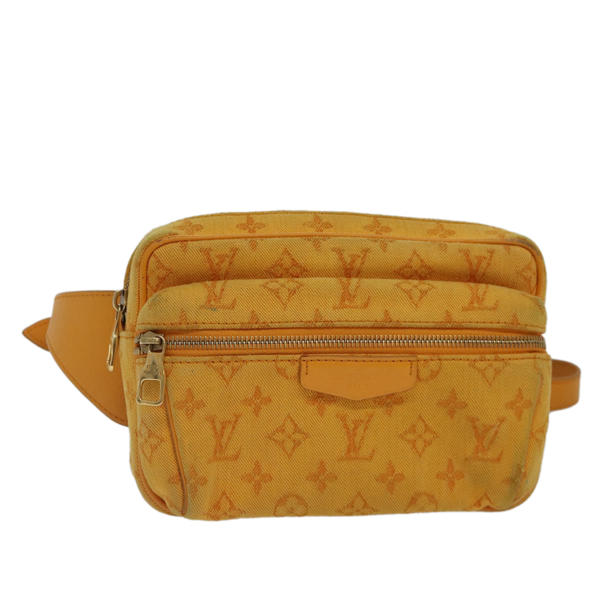 LOUIS VUITTON Monogram Denim Bum BagOutdoor Waist bag Yellow M44623 88743