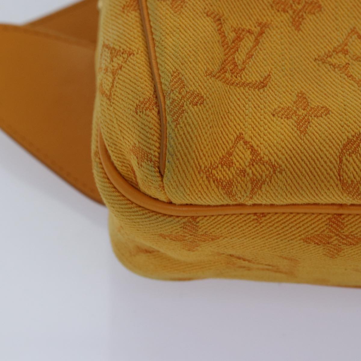 LOUIS VUITTON Monogram Denim Bum BagOutdoor Waist bag Yellow M44623 88743