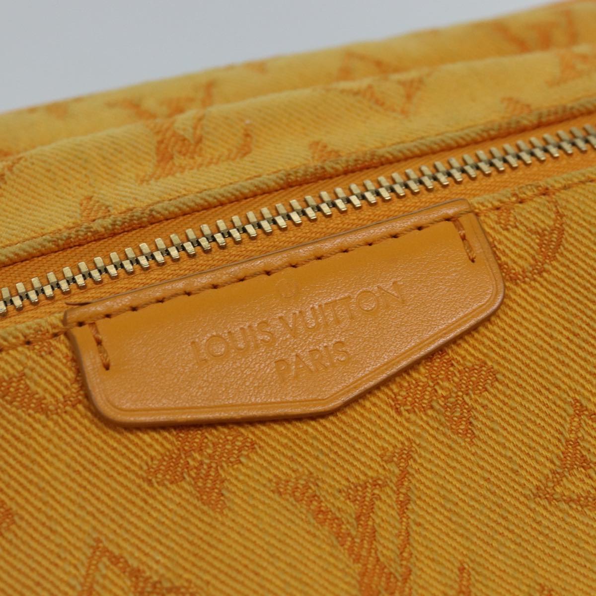 LOUIS VUITTON Monogram Denim Bum BagOutdoor Waist bag Yellow M44623 88743