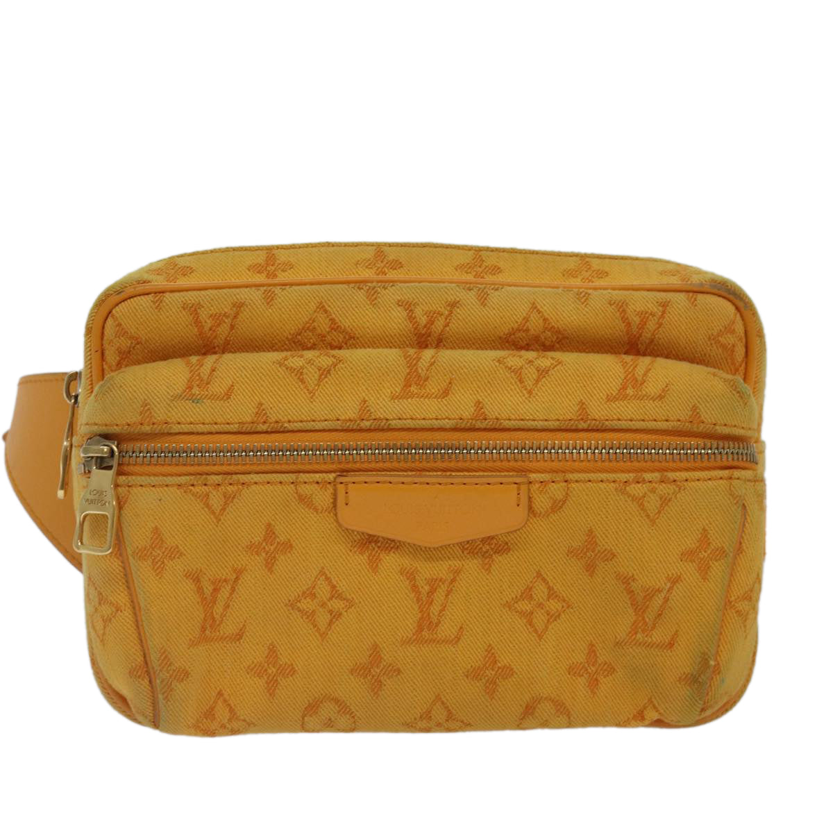 LOUIS VUITTON Monogram Denim Bum BagOutdoor Waist bag Yellow M44623 88743