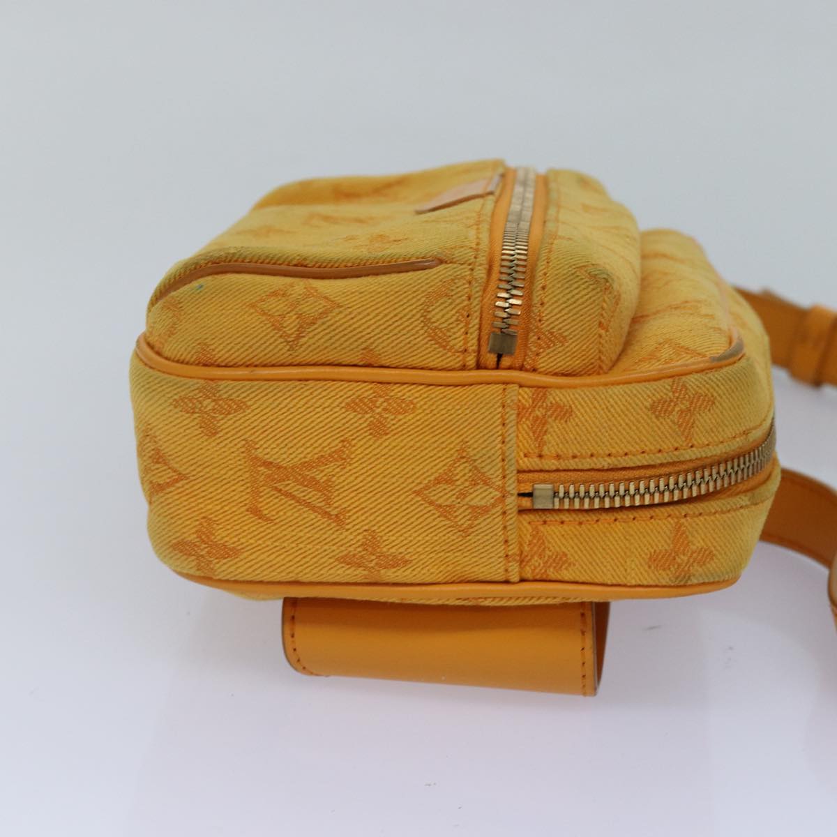 LOUIS VUITTON Monogram Denim Bum BagOutdoor Waist bag Yellow M44623 88743