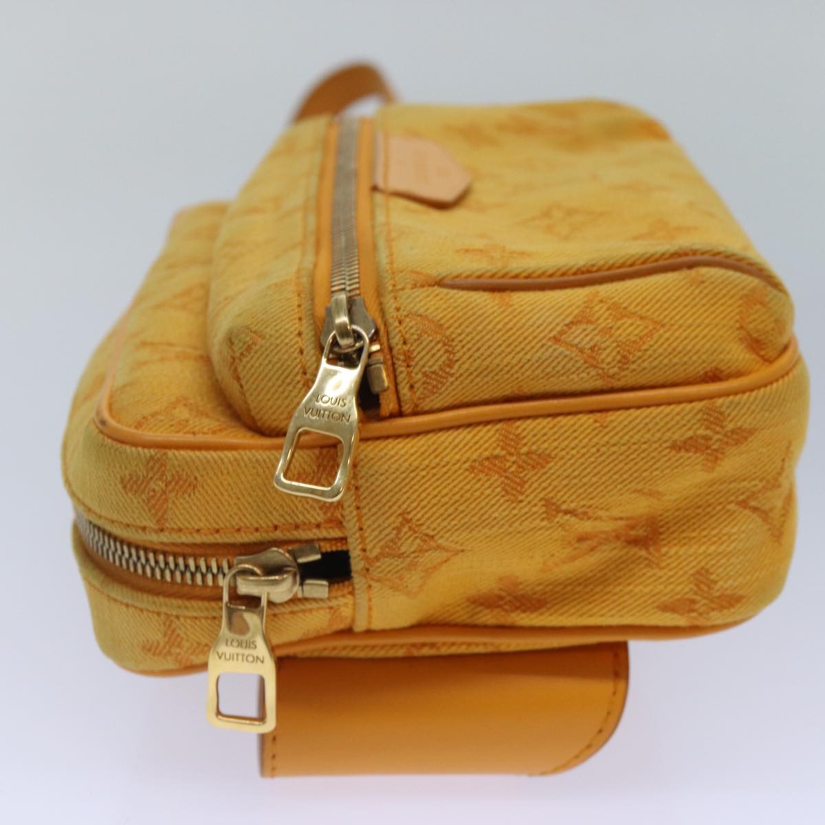 LOUIS VUITTON Monogram Denim Bum BagOutdoor Waist bag Yellow M44623 88743