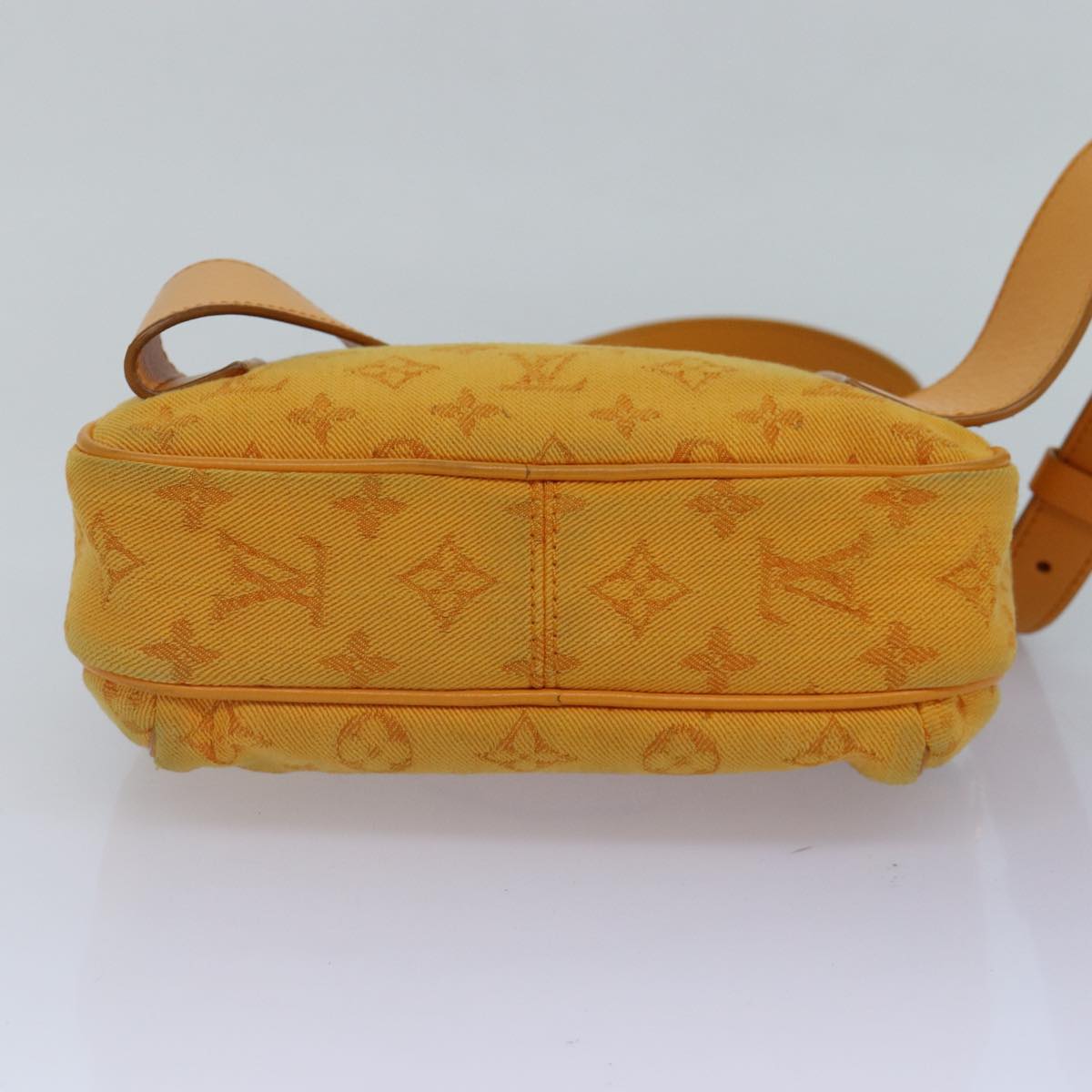 LOUIS VUITTON Monogram Denim Bum BagOutdoor Waist bag Yellow M44623 88743