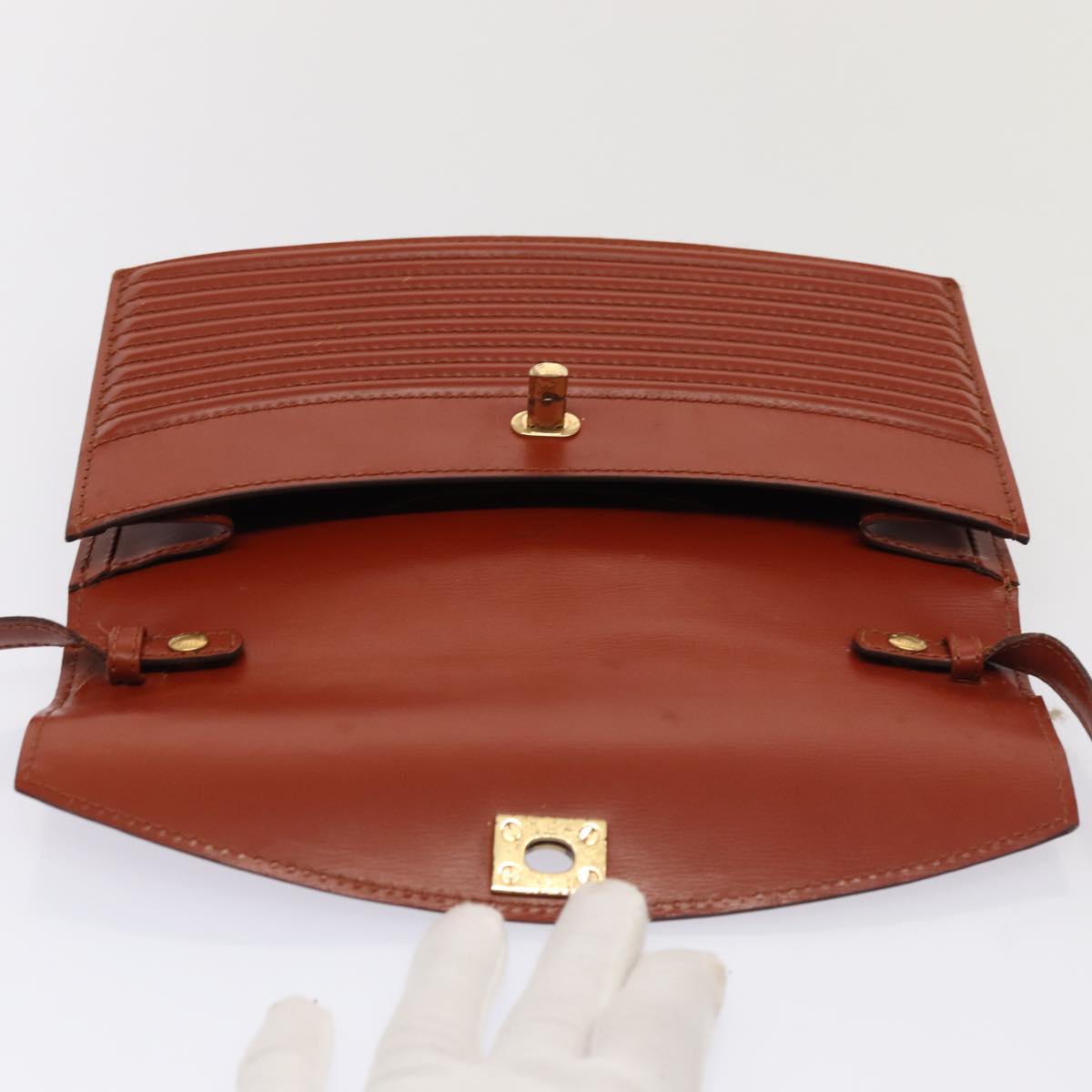 LOUIS VUITTON Epi Prebourg Shoulder Bag Brown M52563 LV 88745