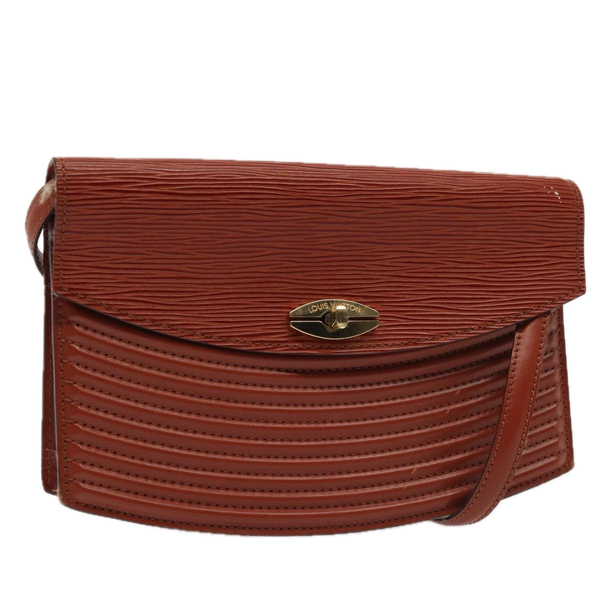 LOUIS VUITTON Epi Prebourg Shoulder Bag Brown M52563 LV 88745