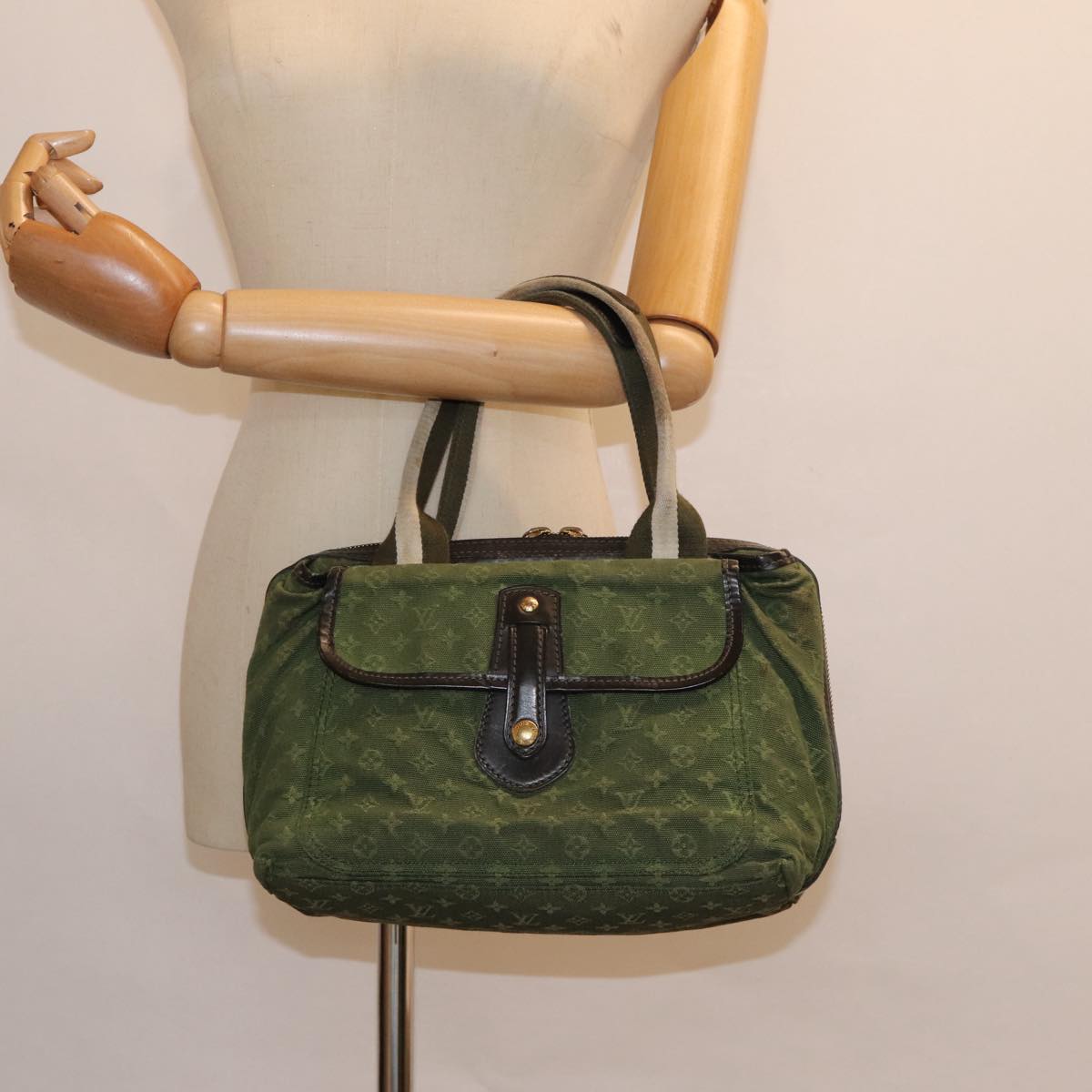 LOUIS VUITTON Monogram Mini Sac Marie Kate Bag TST Khaki M92507 LV 88748