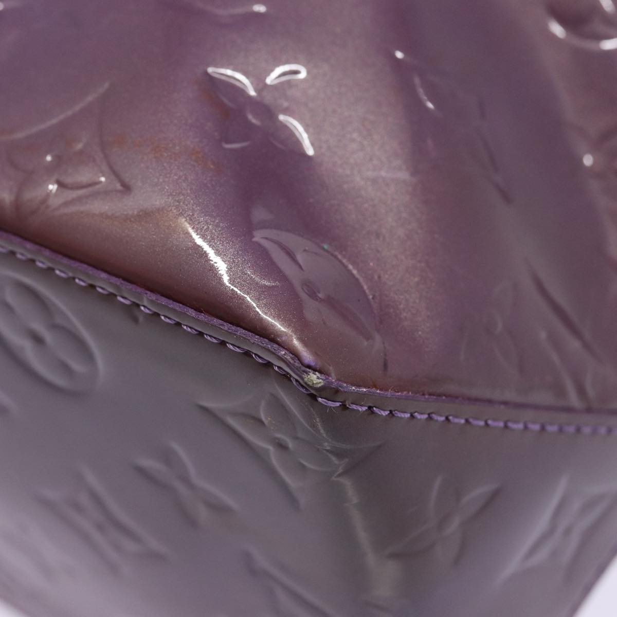 LOUIS VUITTON Monogram Vernis Reade MM Tote Bag Viole M91087 LV 88759
