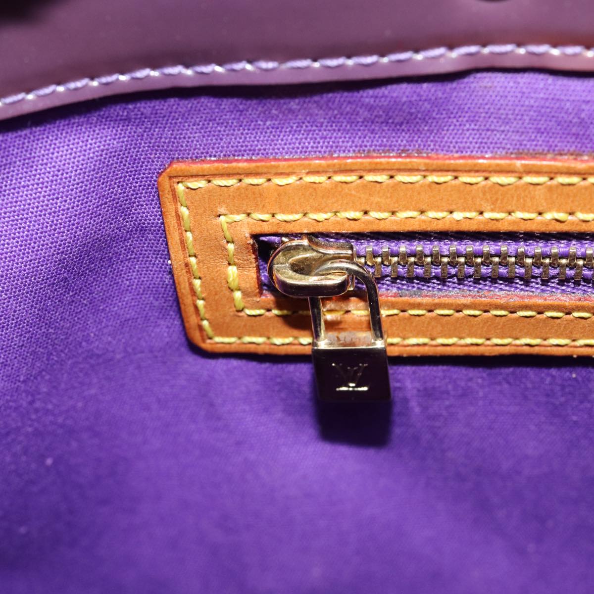 LOUIS VUITTON Monogram Vernis Reade MM Tote Bag Viole M91087 LV 88759