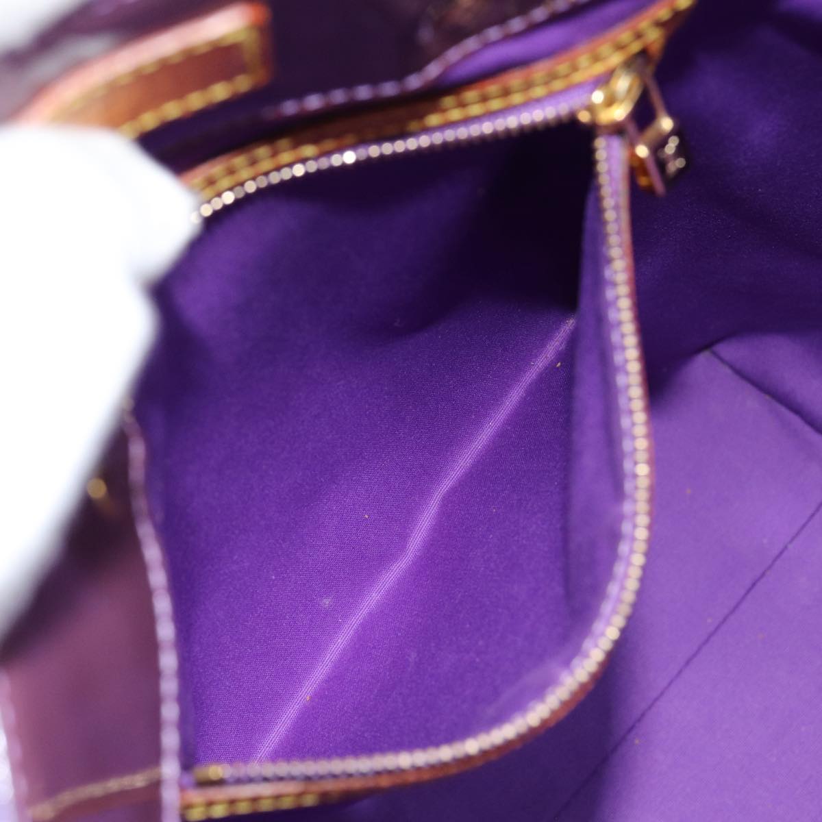 LOUIS VUITTON Monogram Vernis Reade MM Tote Bag Viole M91087 LV 88759