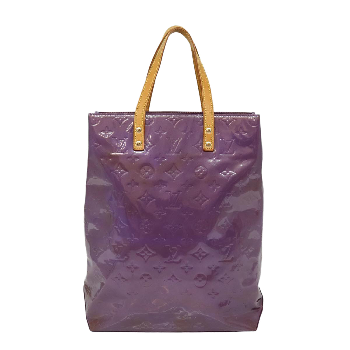LOUIS VUITTON Monogram Vernis Reade MM Tote Bag Viole M91087 LV 88759