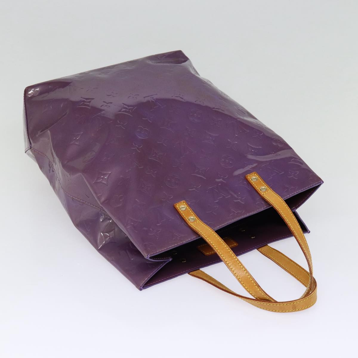 LOUIS VUITTON Monogram Vernis Reade MM Tote Bag Viole M91087 LV 88759