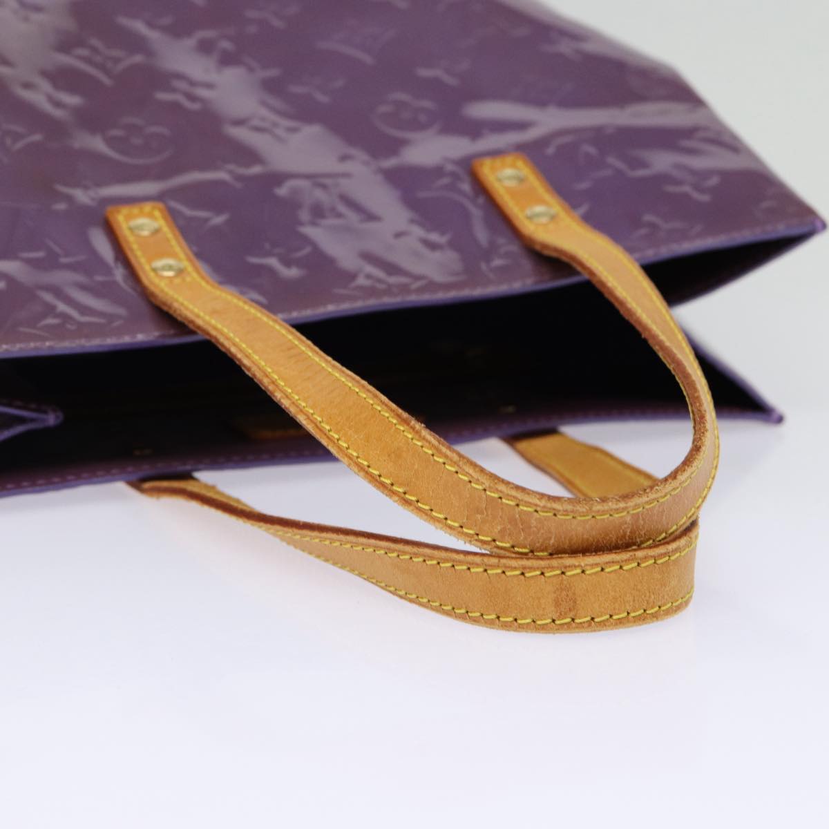 LOUIS VUITTON Monogram Vernis Reade MM Tote Bag Viole M91087 LV 88759