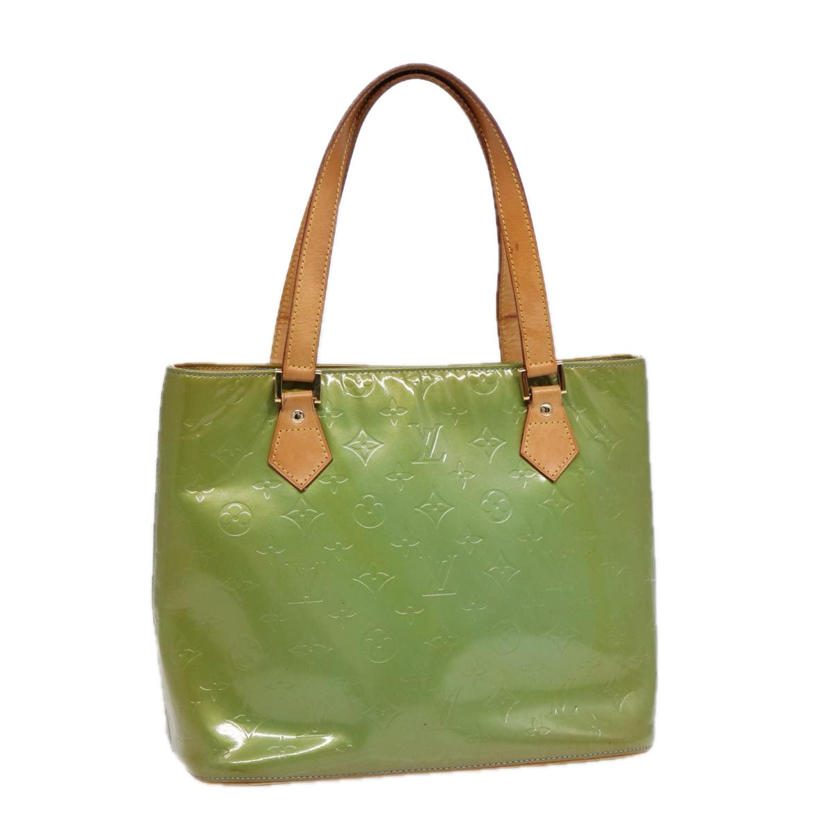 LOUIS VUITTON Monogram Vernis Houston Hand Bag Baby Blue M91005 LV 88760