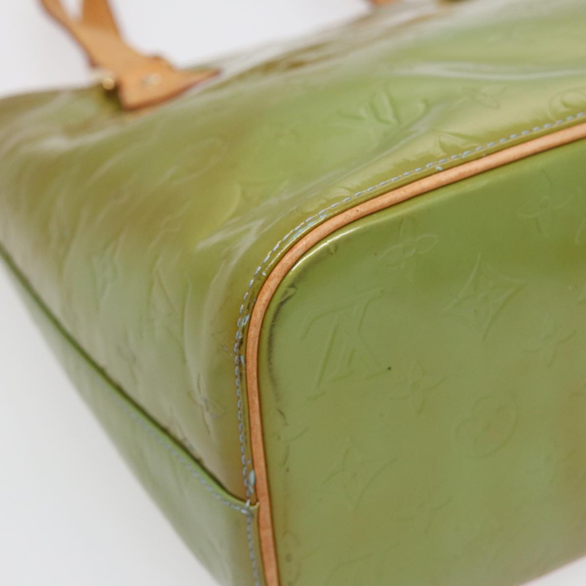 LOUIS VUITTON Monogram Vernis Houston Hand Bag Baby Blue M91005 LV 88760