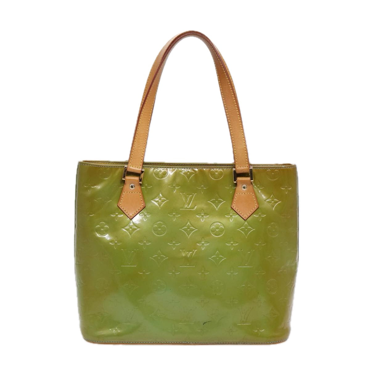 LOUIS VUITTON Monogram Vernis Houston Hand Bag Baby Blue M91005 LV 88760