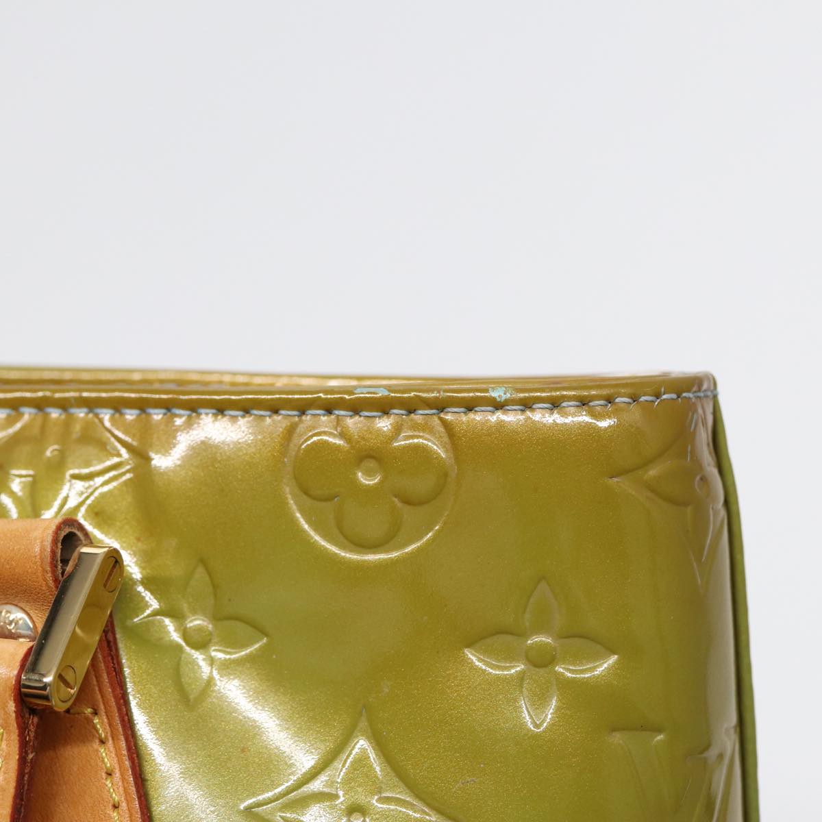 LOUIS VUITTON Monogram Vernis Houston Hand Bag Baby Blue M91005 LV 88760