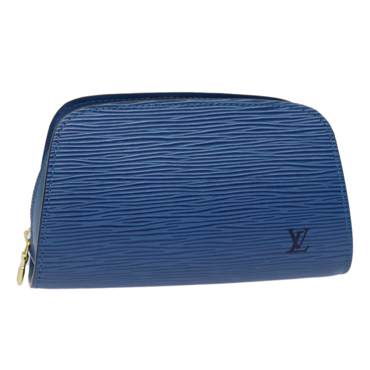 LOUIS VUITTON Epi Dauphine PM Pouch Blue M48445 LV 88777