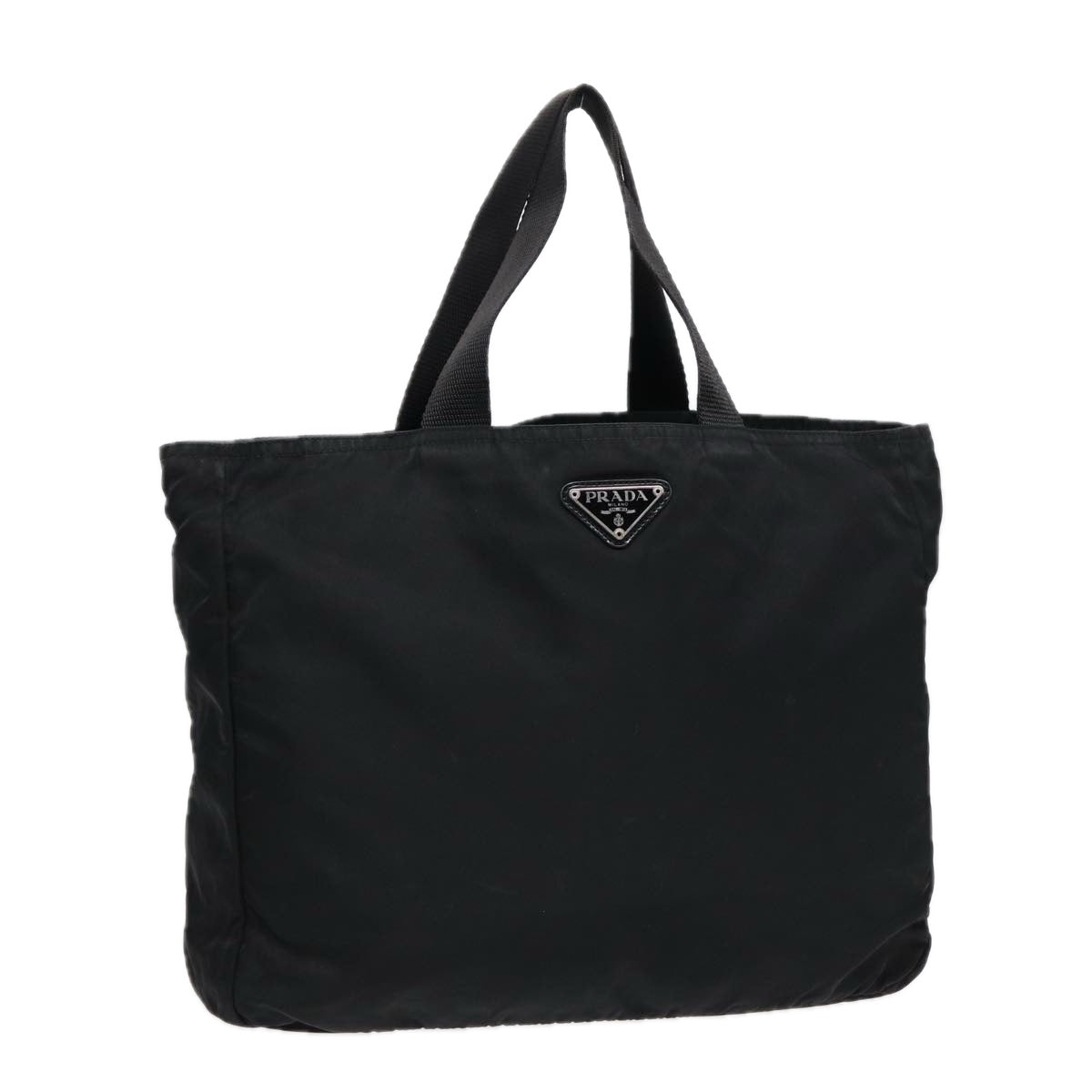 Luxury Prada Hand Bag Nylon Black Silver  88781