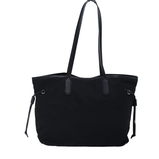 Luxury Prada Tote Bag Nylon Black Silver  88799