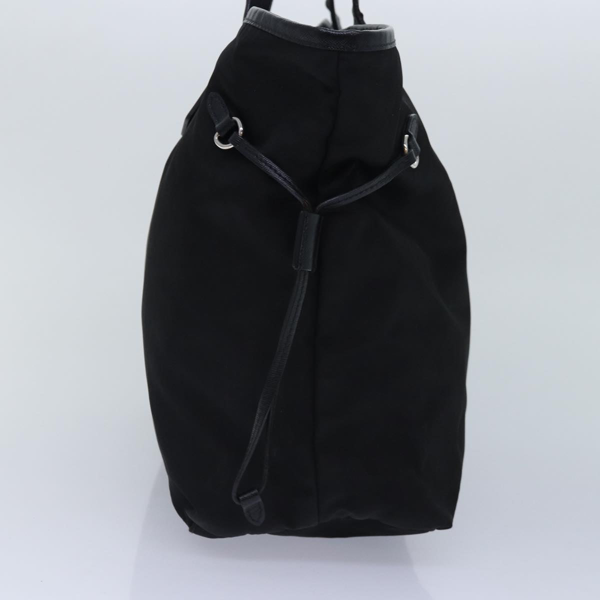 Luxury Prada Tote Bag Nylon Black Silver  88799