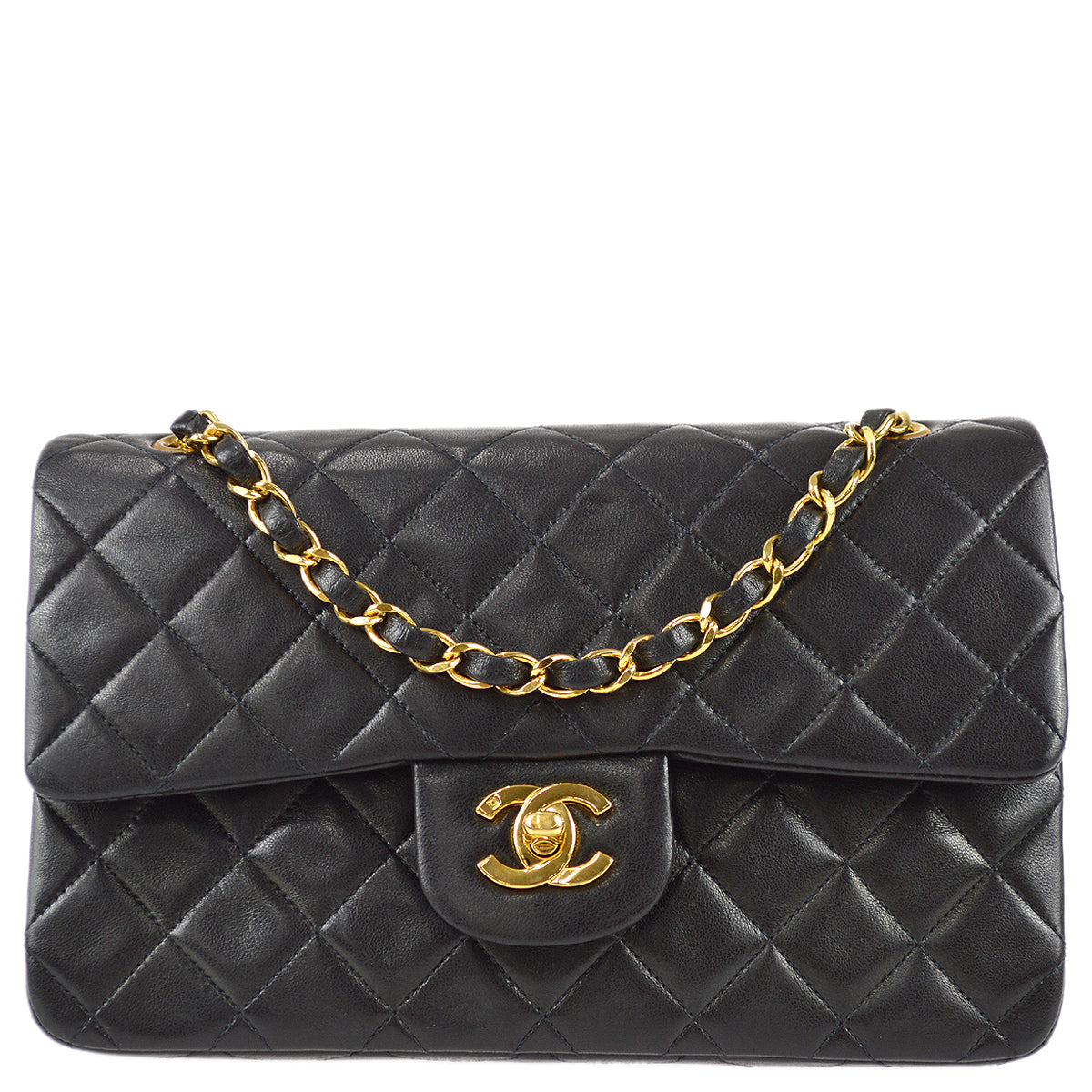 Luxury Chanel 1994-1996 Lambskin Small Classic Double Flap Shoulder Bag